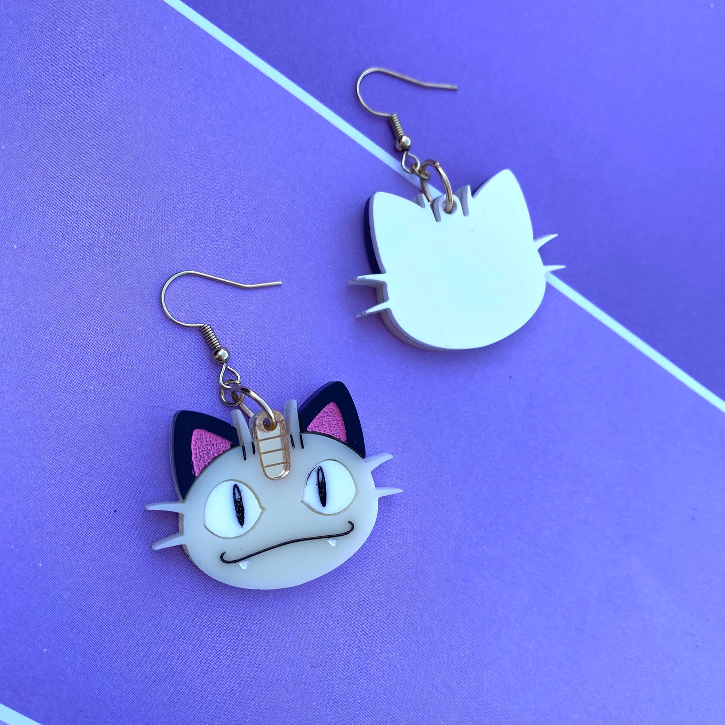 Meowth Acrylic Earrings