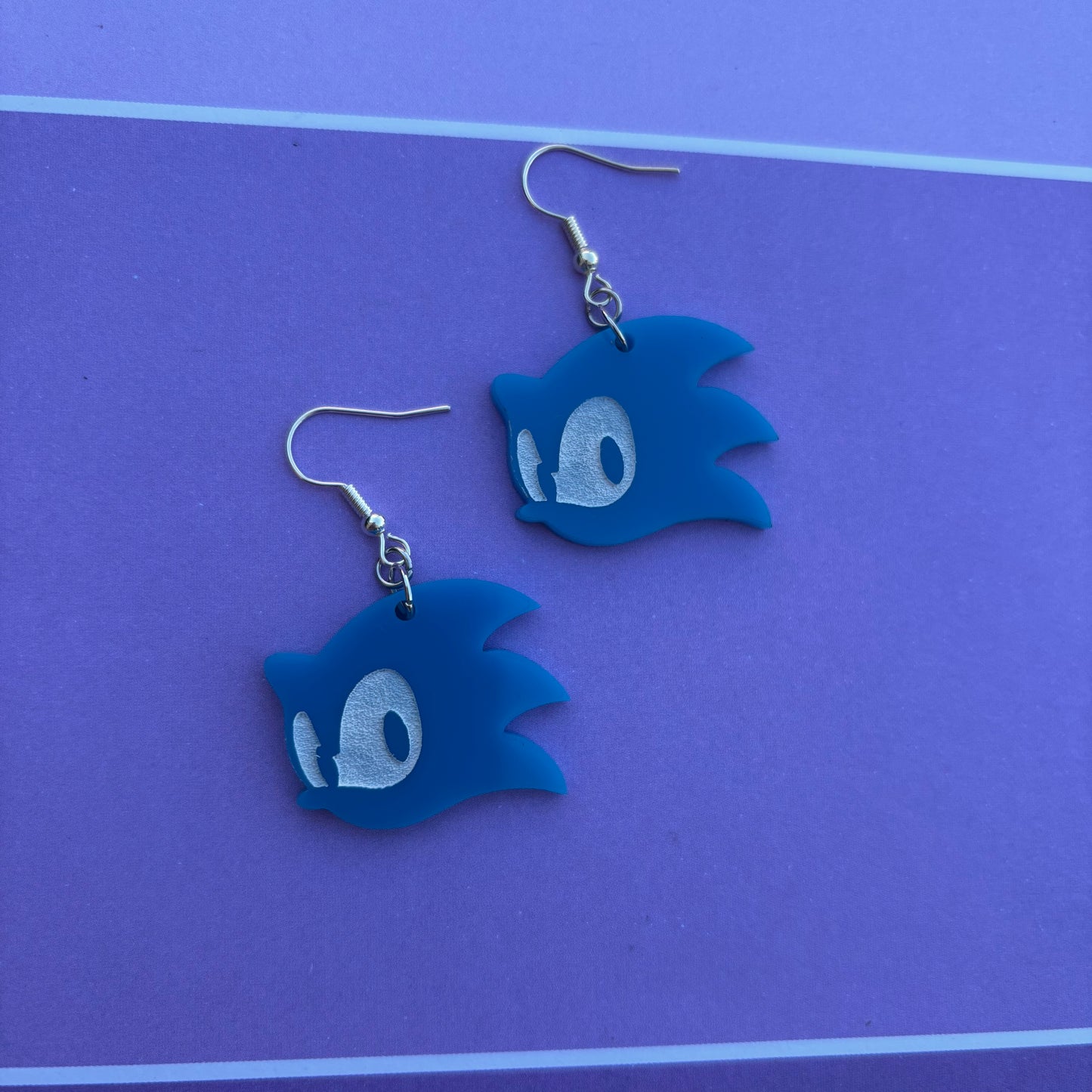 Sonic Blue Acrylic Earrings