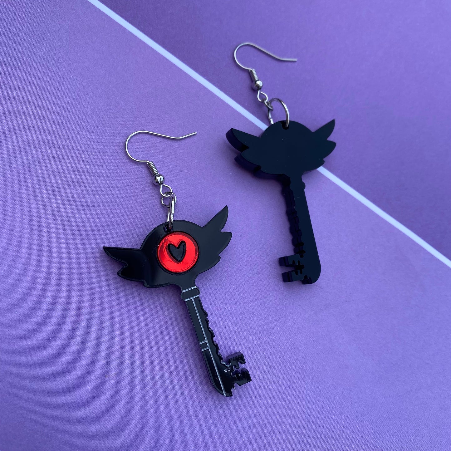 Hazbin Hotel Key Acrylic Earrings