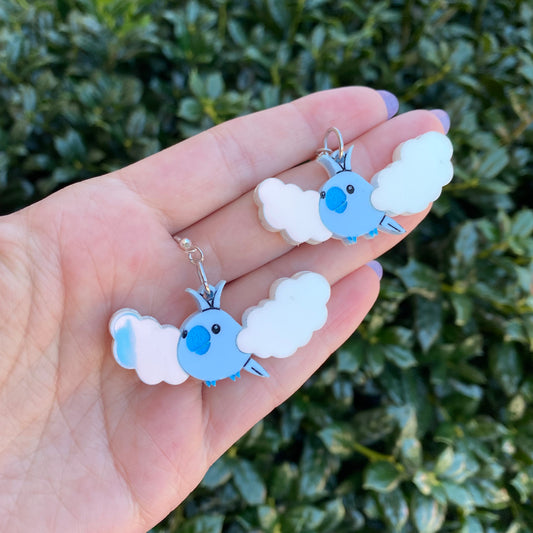 Swablu Iridescent Wings Acrylic Earrings