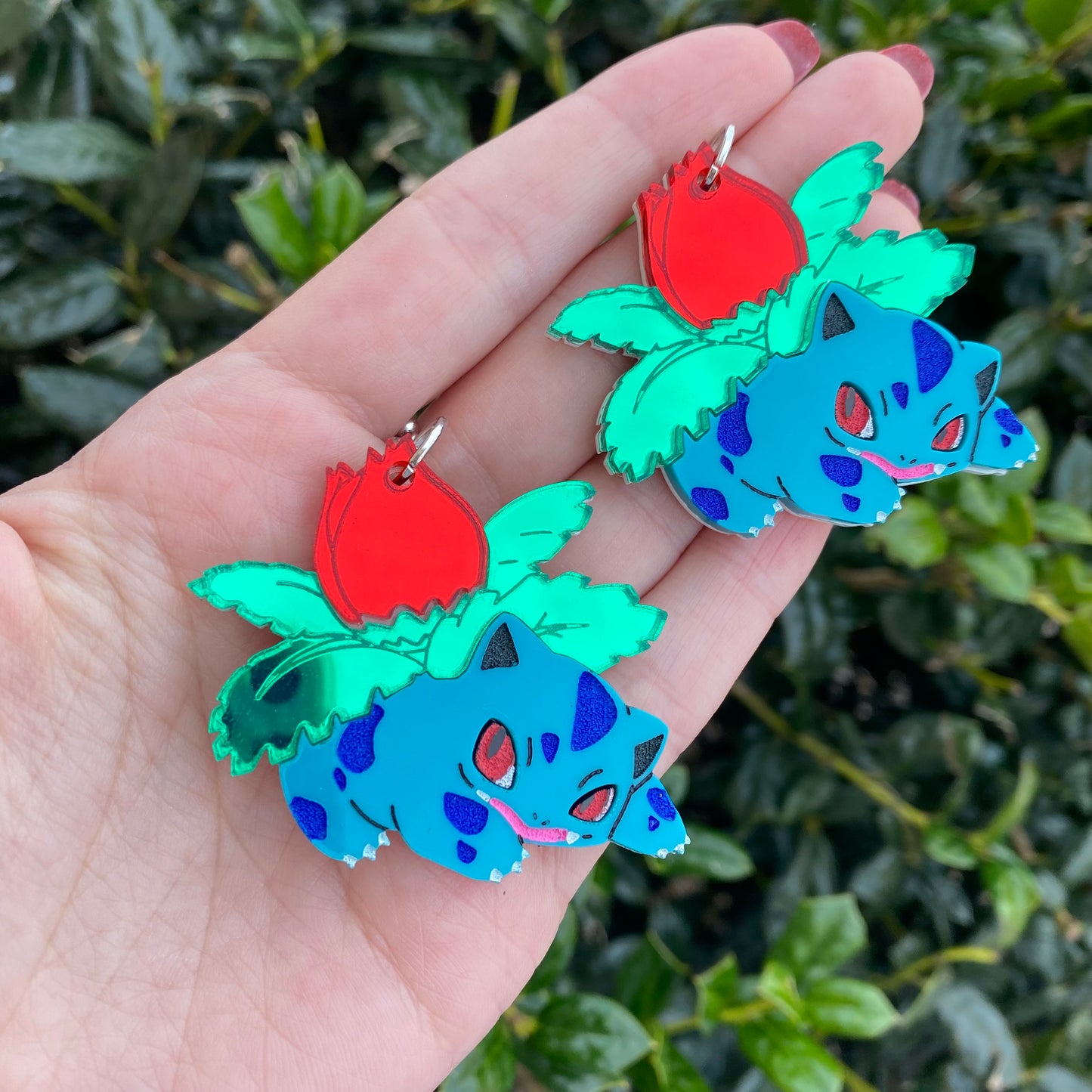 Ivysaur Acrylic Earrings