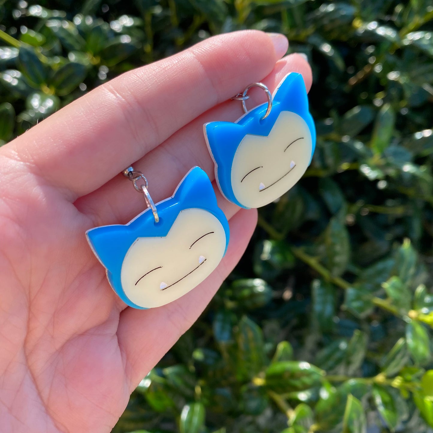 Snorlax Head Acrylic Earrings