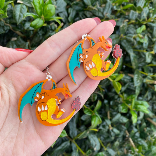 Charizard Acrylic Earrings