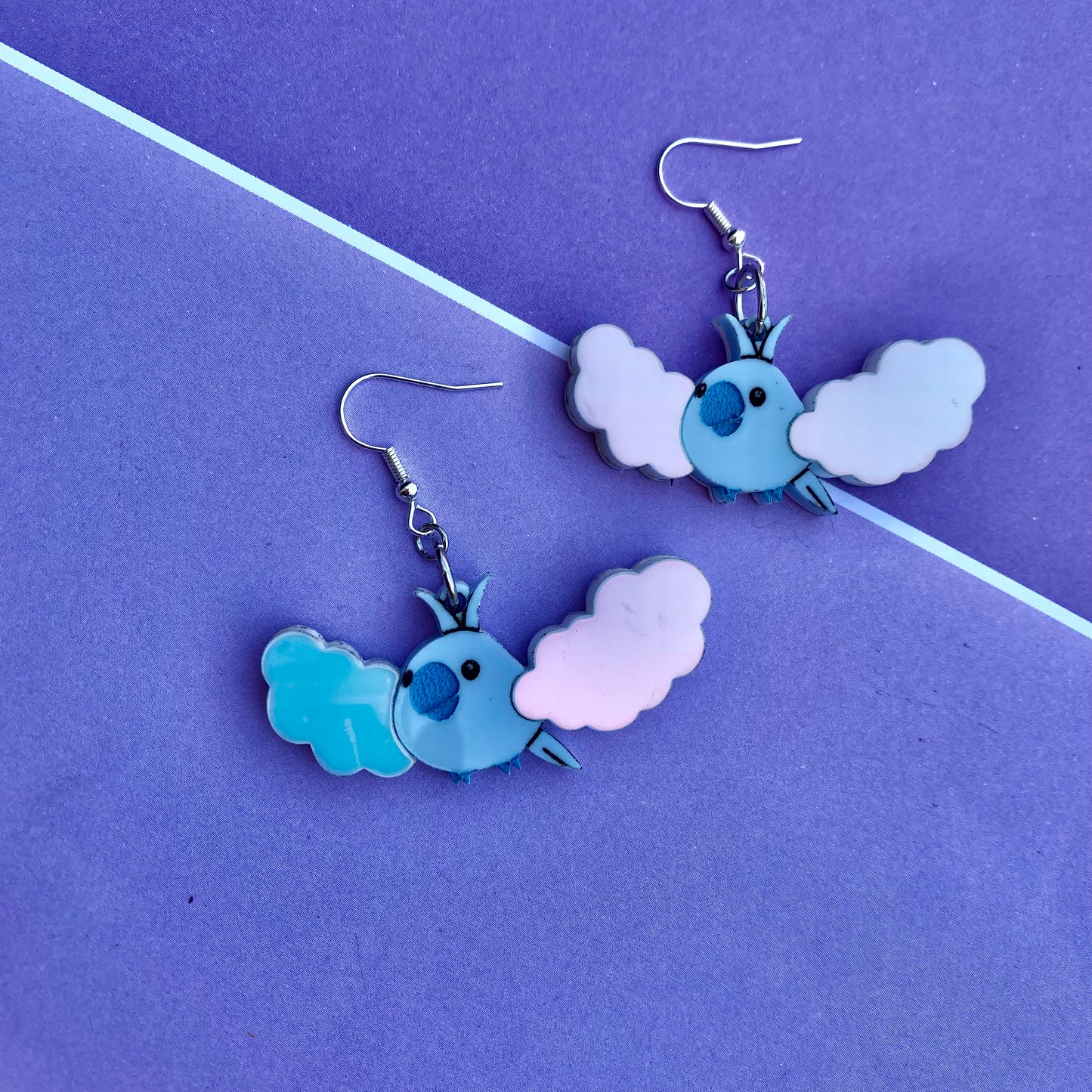 Swablu Iridescent Wings Acrylic Earrings