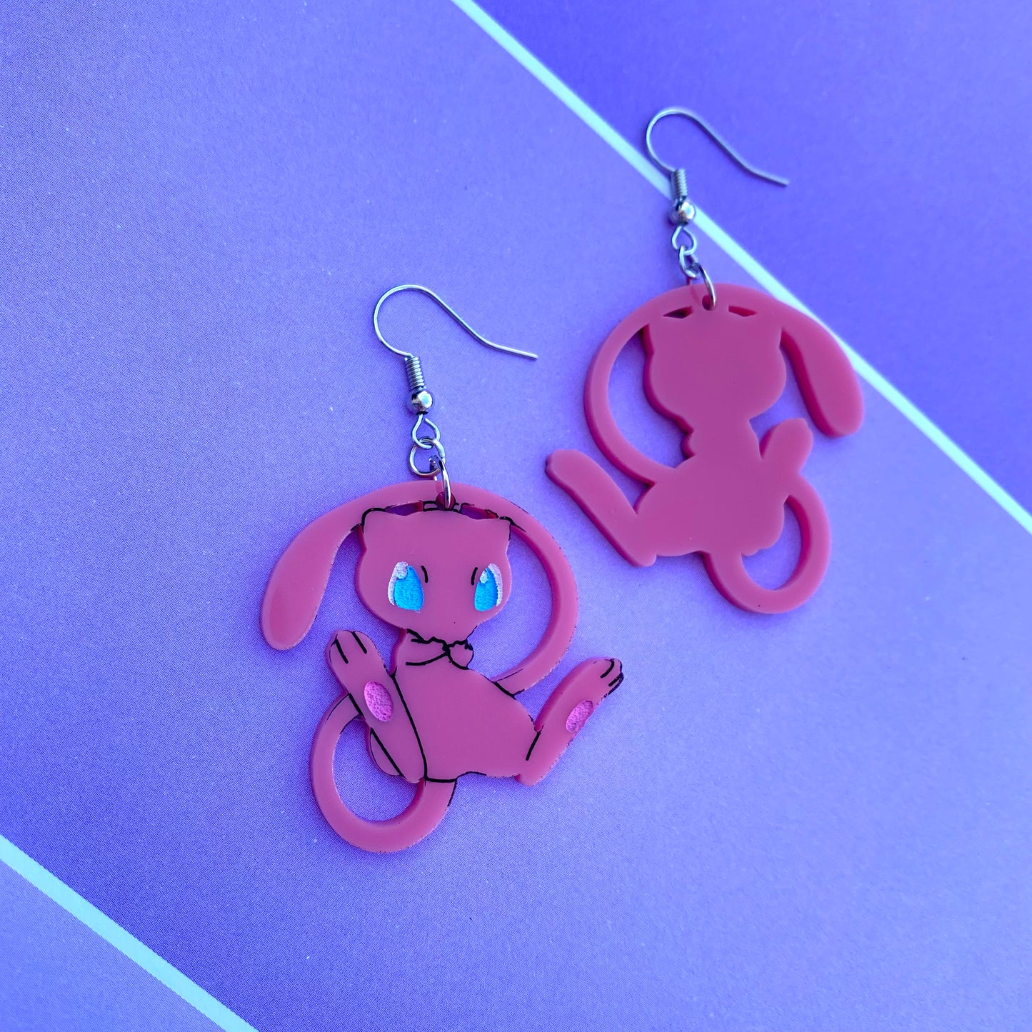 Mew Giggles Acrylic Earrings