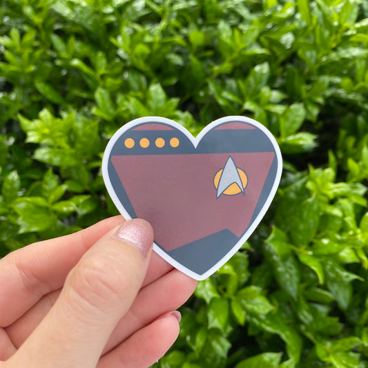 Captain Picard Uniform Heart 2.5” Vinyl Sticker