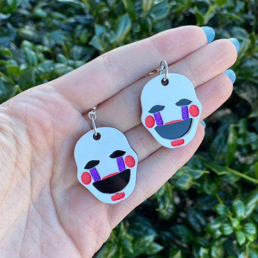 Puppet Mask Acrylic Earrings