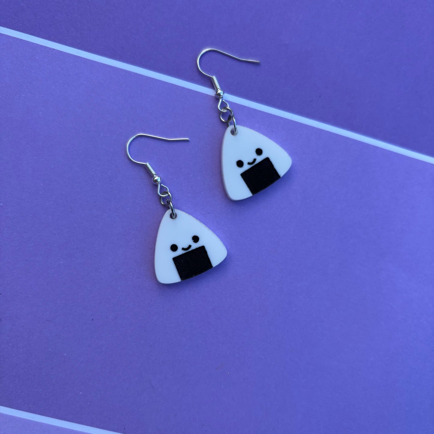 Happy Onigiri Acrylic Earrings