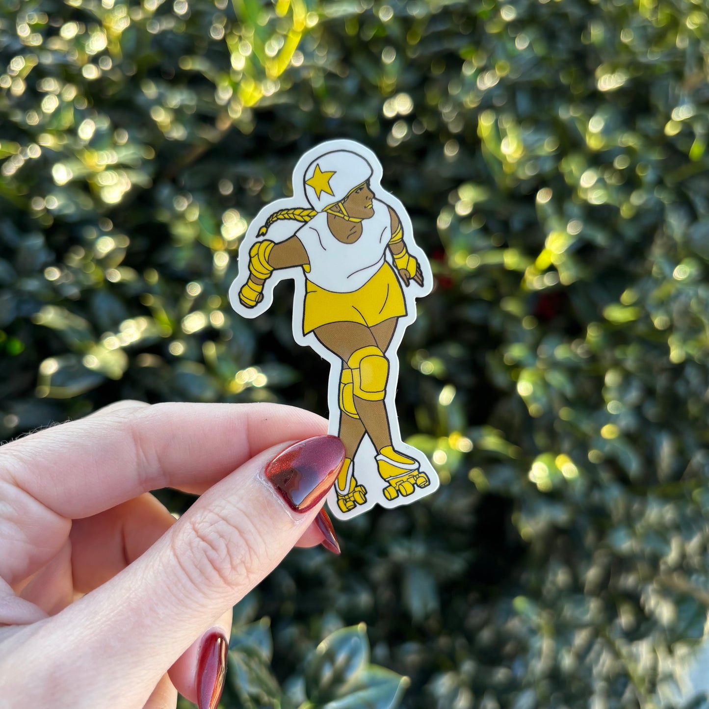 Roller Derby Jammer Rainbow 3” Vinyl Stickers