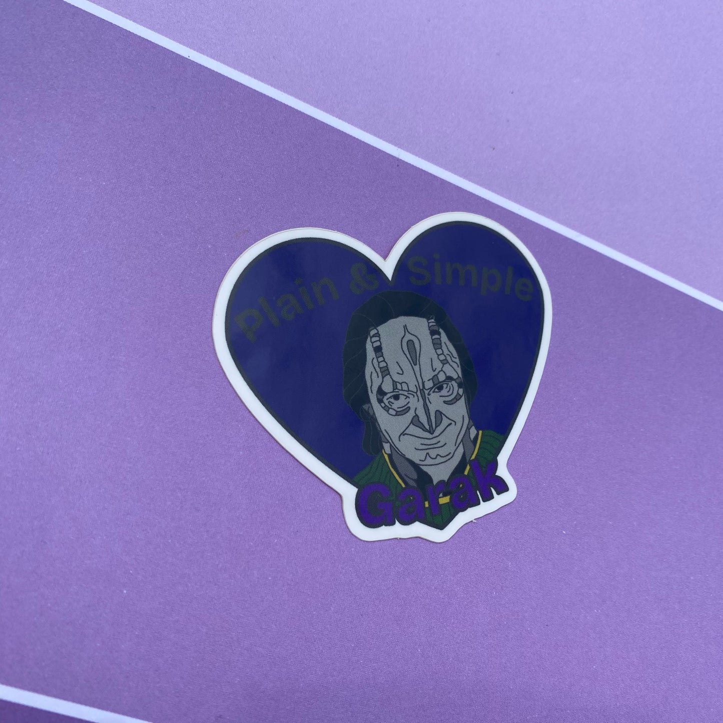 Plain & Simple Garak 2.5” Vinyl Sticker