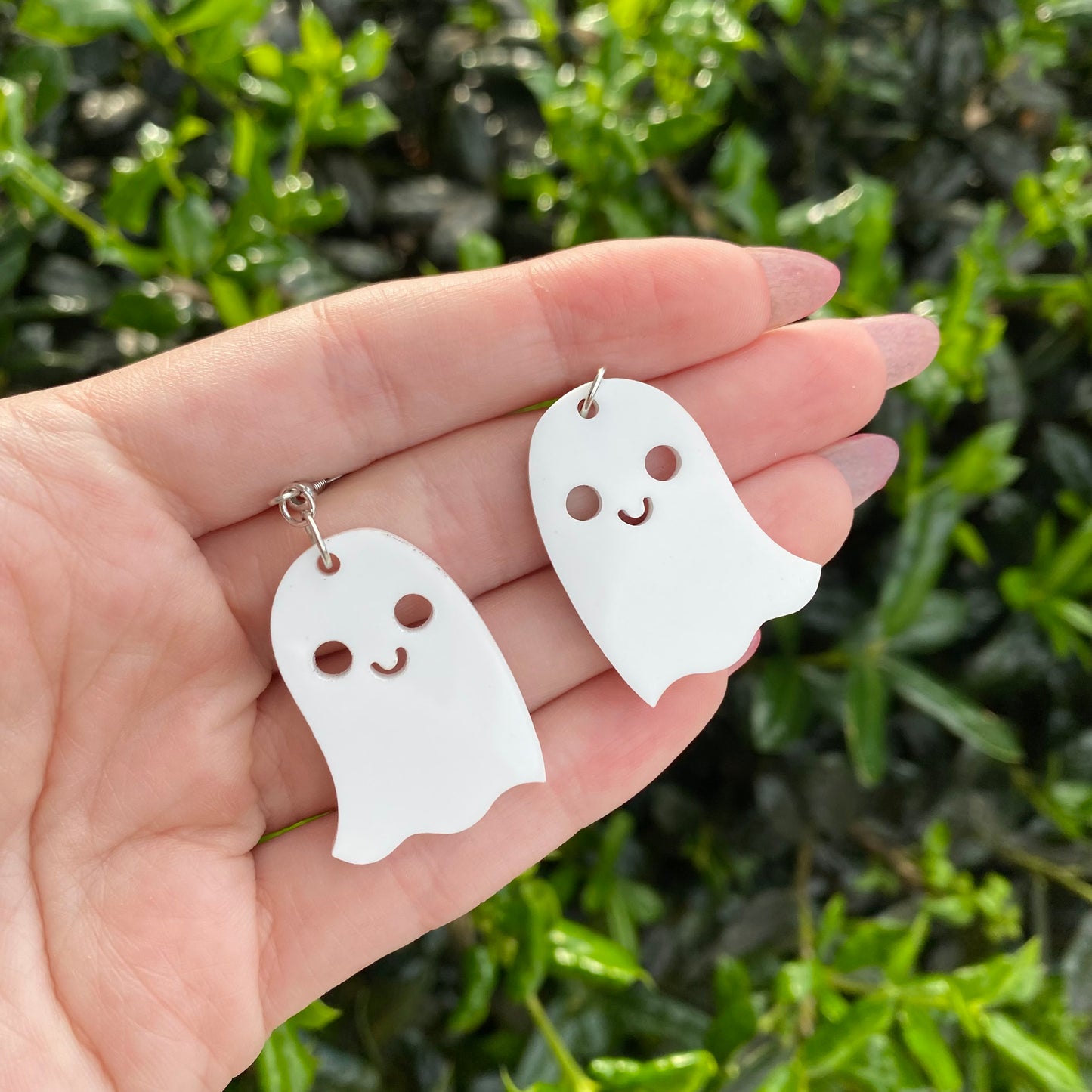 Smiley Ghosts Acrylic Earrings