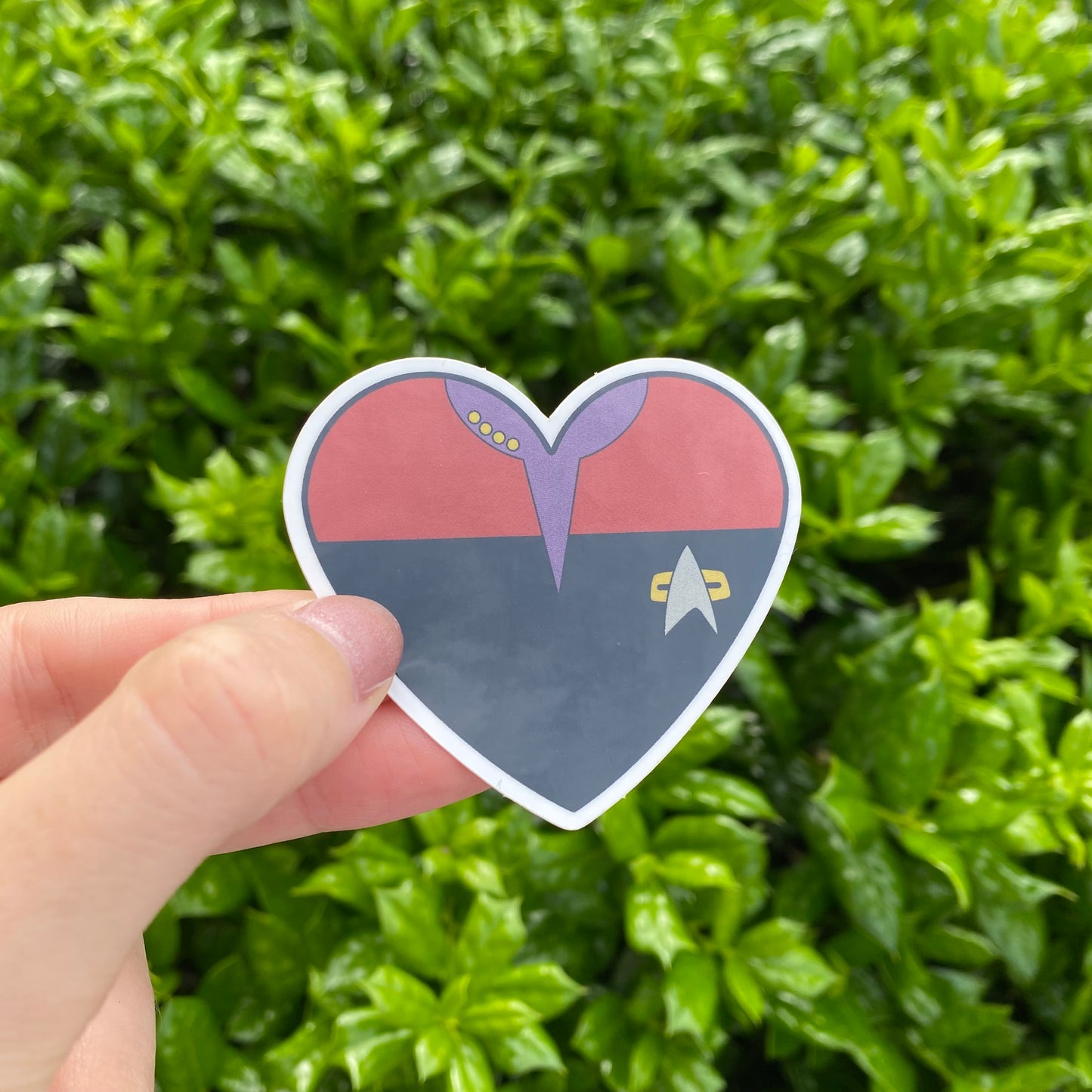 Captain Janeway Uniform Heart 2.5” Vinyl Sticker