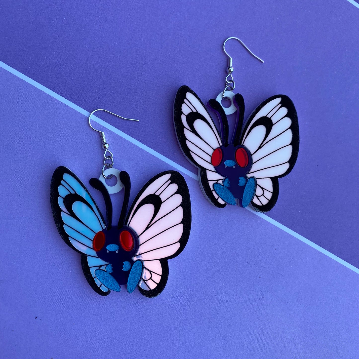 Butterfree Iridescent Wings Acrylic Earrings