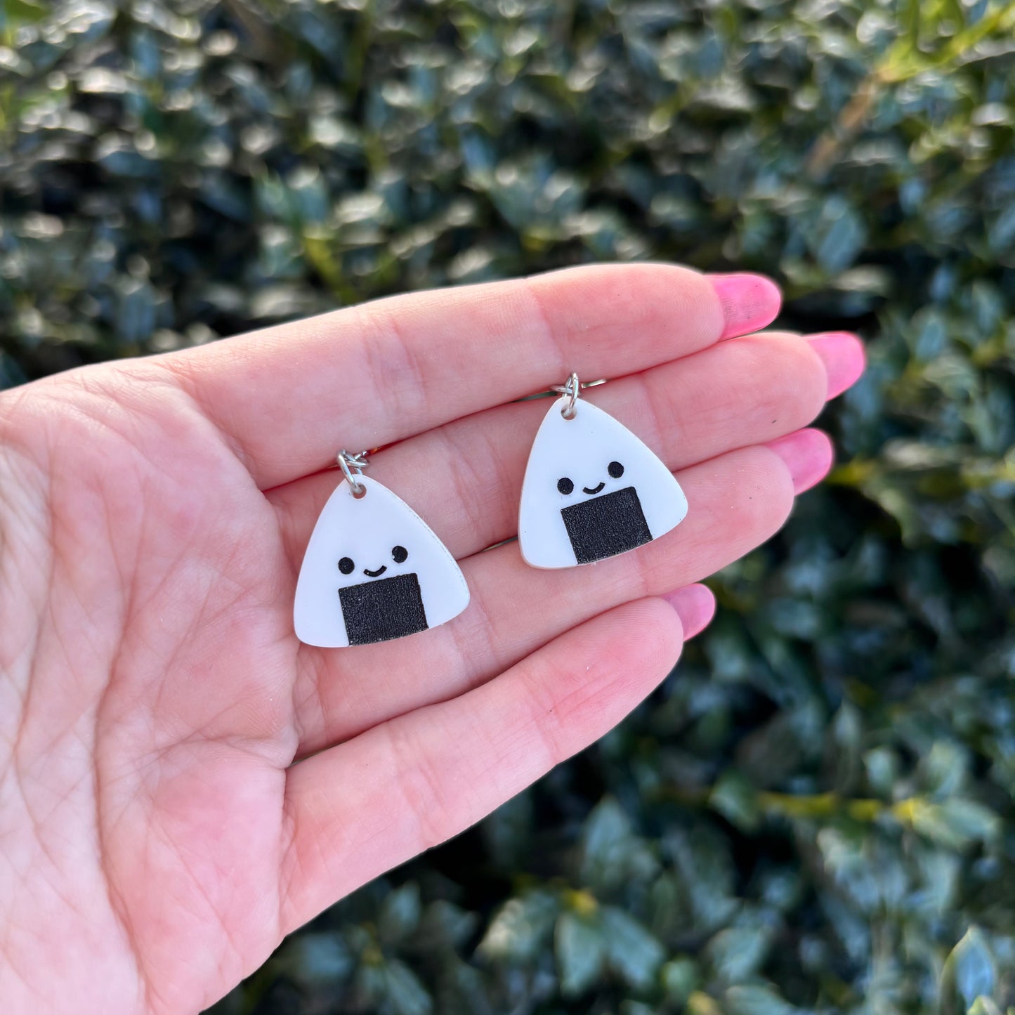 Happy Onigiri Acrylic Earrings