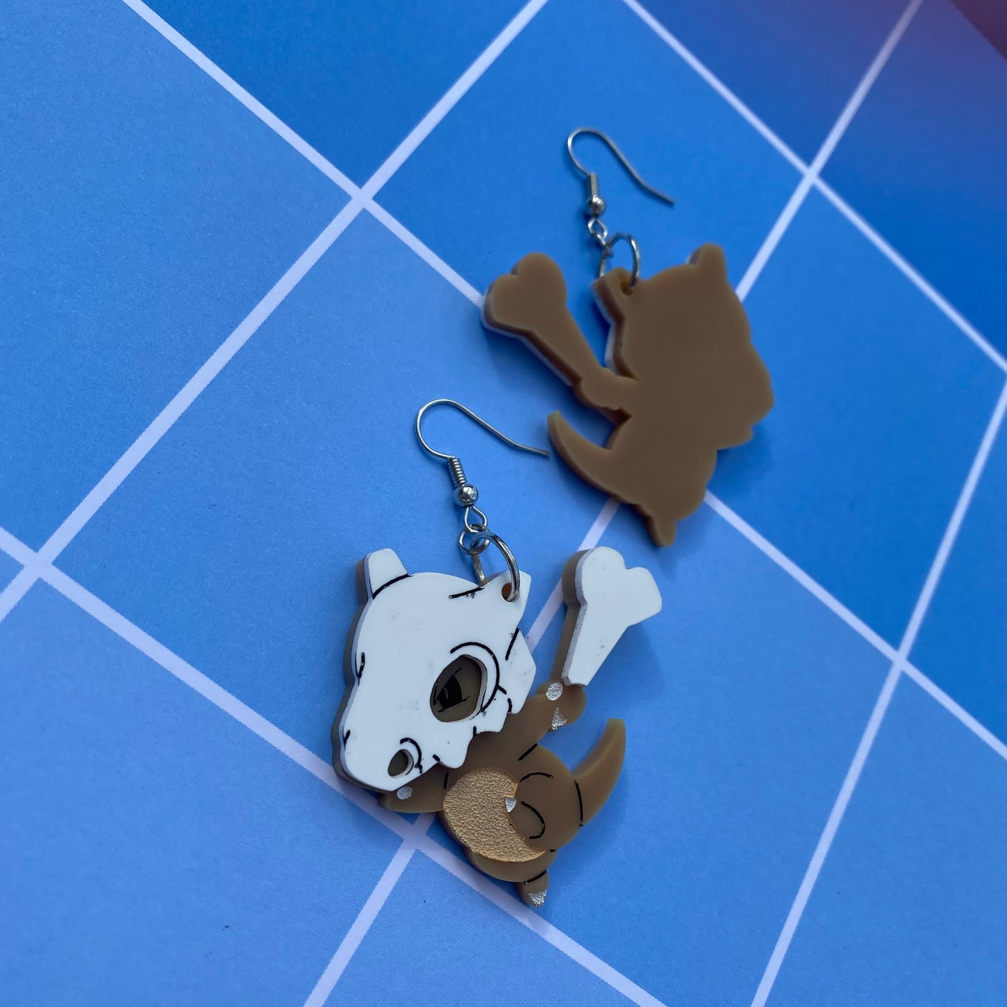 Cubone Acrylic Earrings