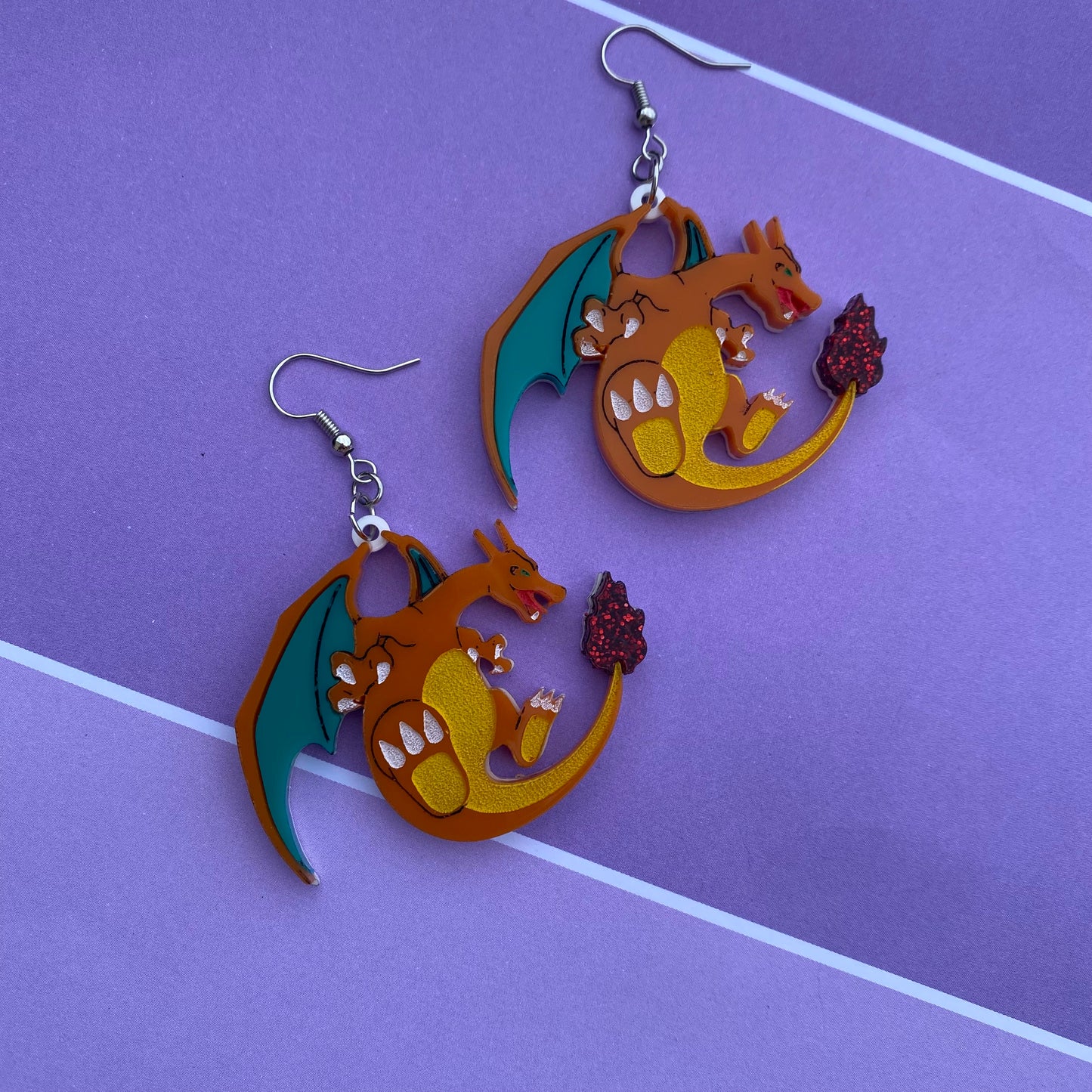 Charizard Acrylic Earrings