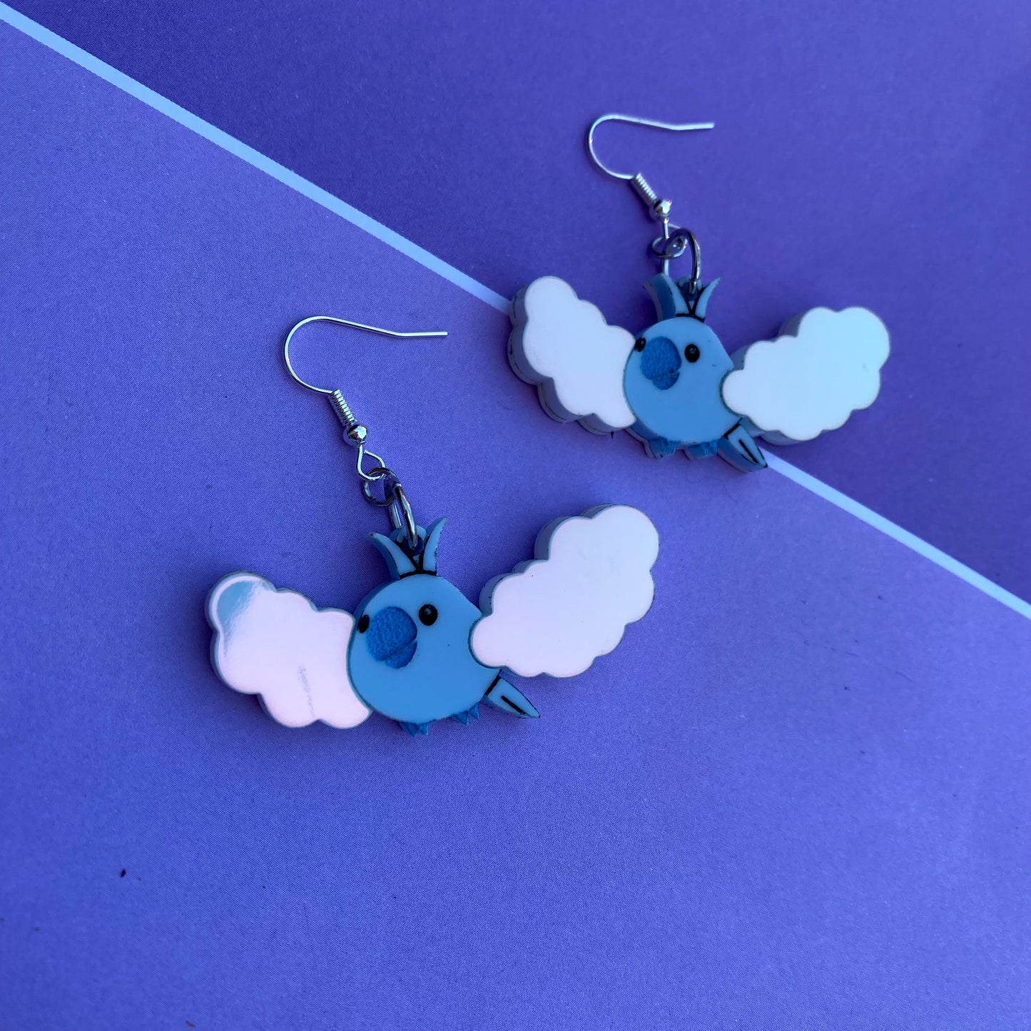 Swablu Iridescent Wings Acrylic Earrings