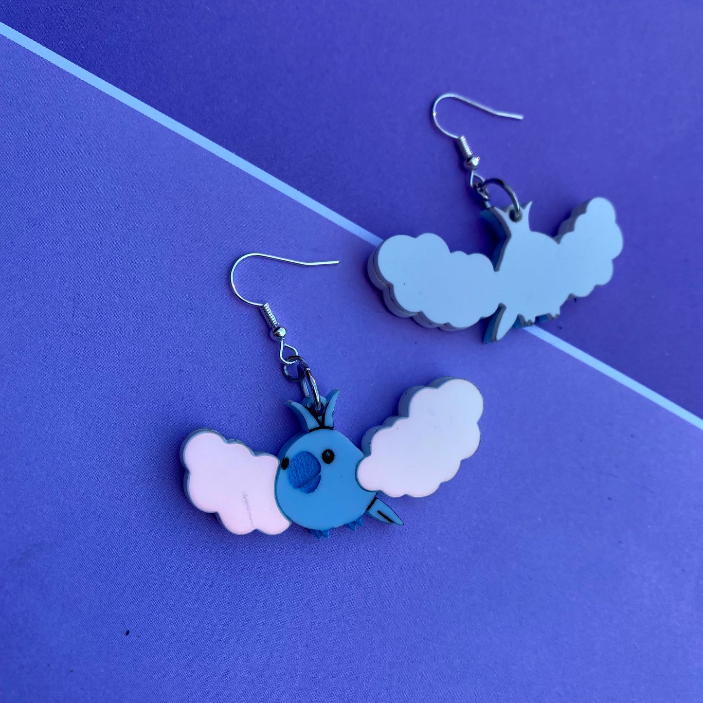Swablu Iridescent Wings Acrylic Earrings