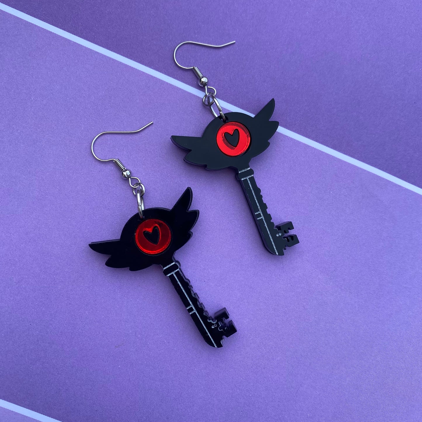 Hazbin Hotel Key Acrylic Earrings