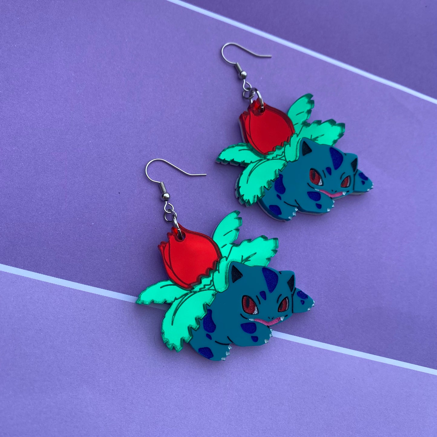 Ivysaur Acrylic Earrings