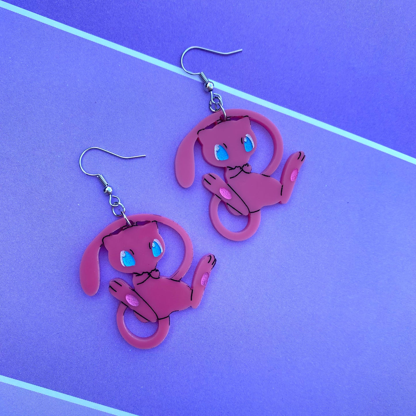 Mew Giggles Acrylic Earrings