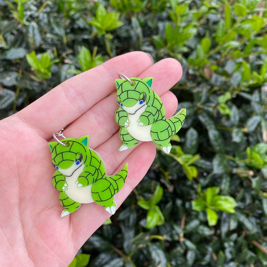 Sandshrew SHINY Acrylic Earrings