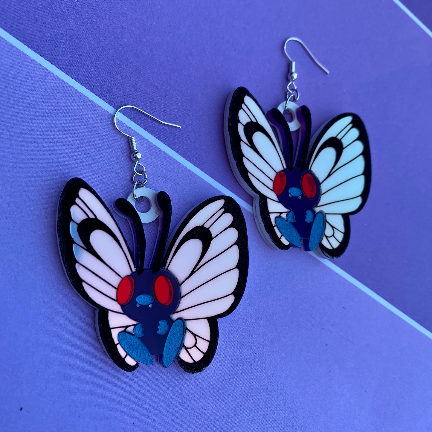 Butterfree Iridescent Wings Acrylic Earrings