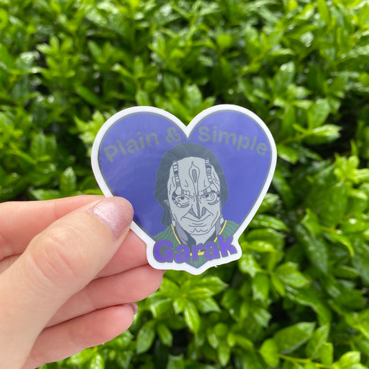 Plain & Simple Garak 2.5” Vinyl Sticker