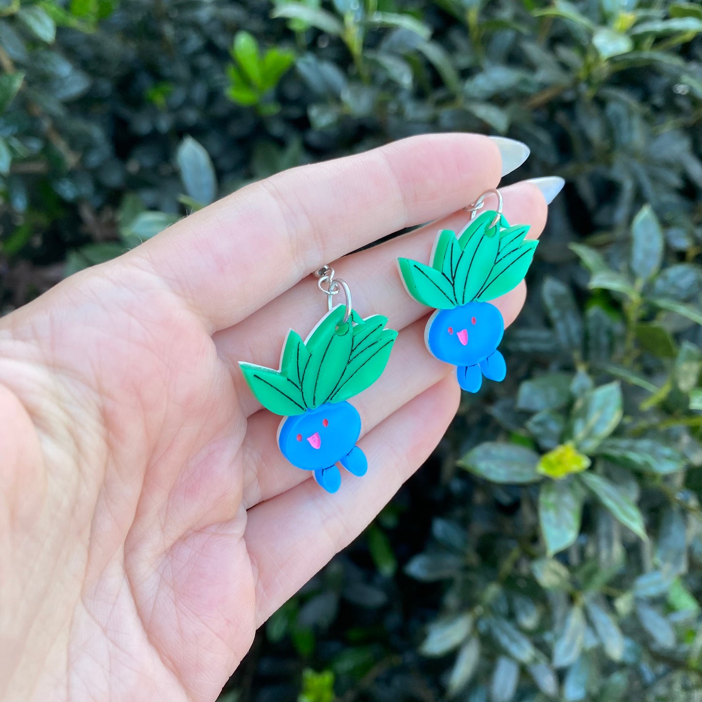 Oddish Small Acrylic Earrings