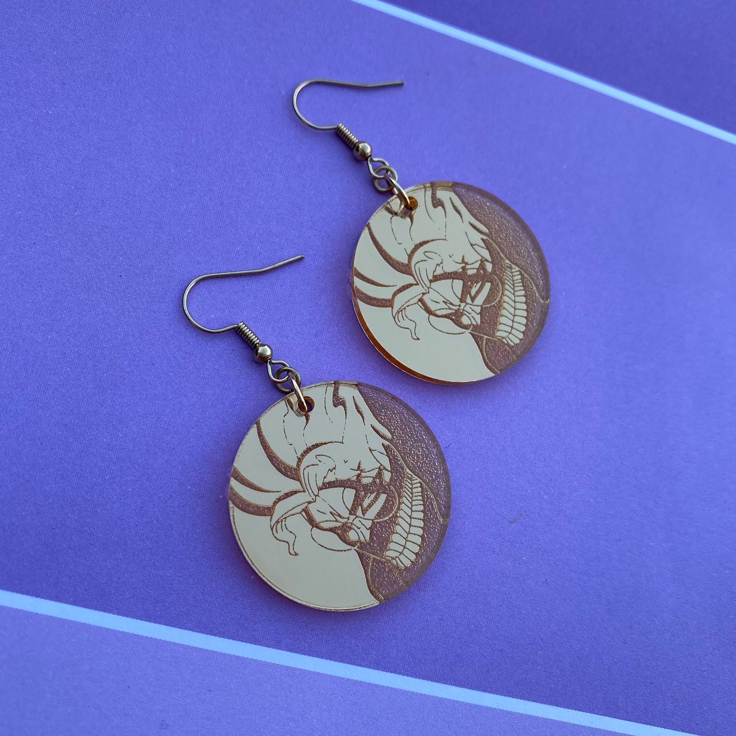 Dandadan Golden Okarun Kintama Acrylic Earrings