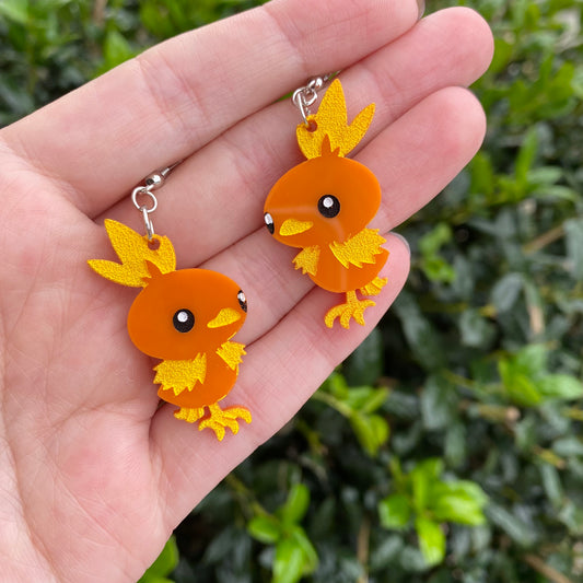 Torchic Acrylic Earrings