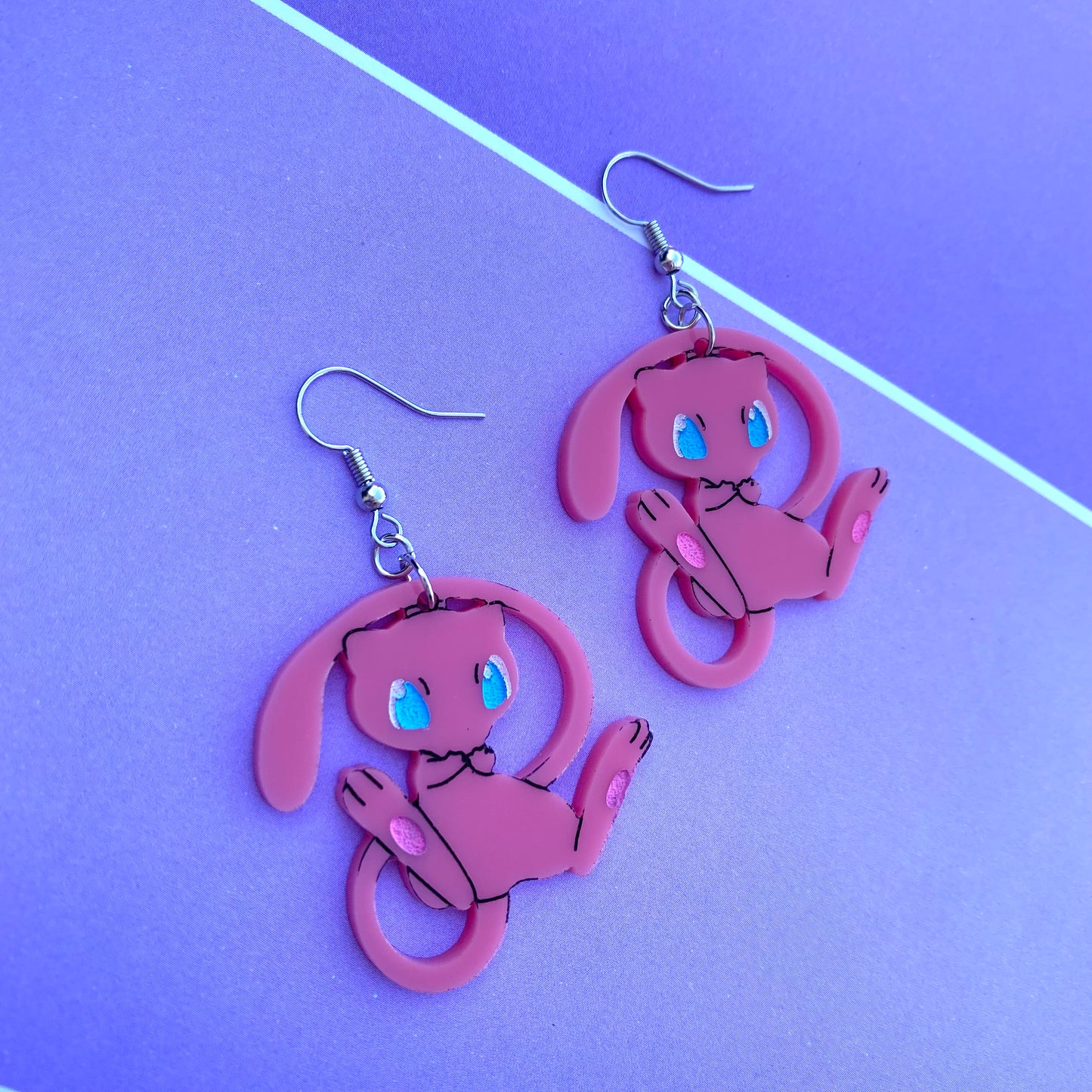 Mew Giggles Acrylic Earrings