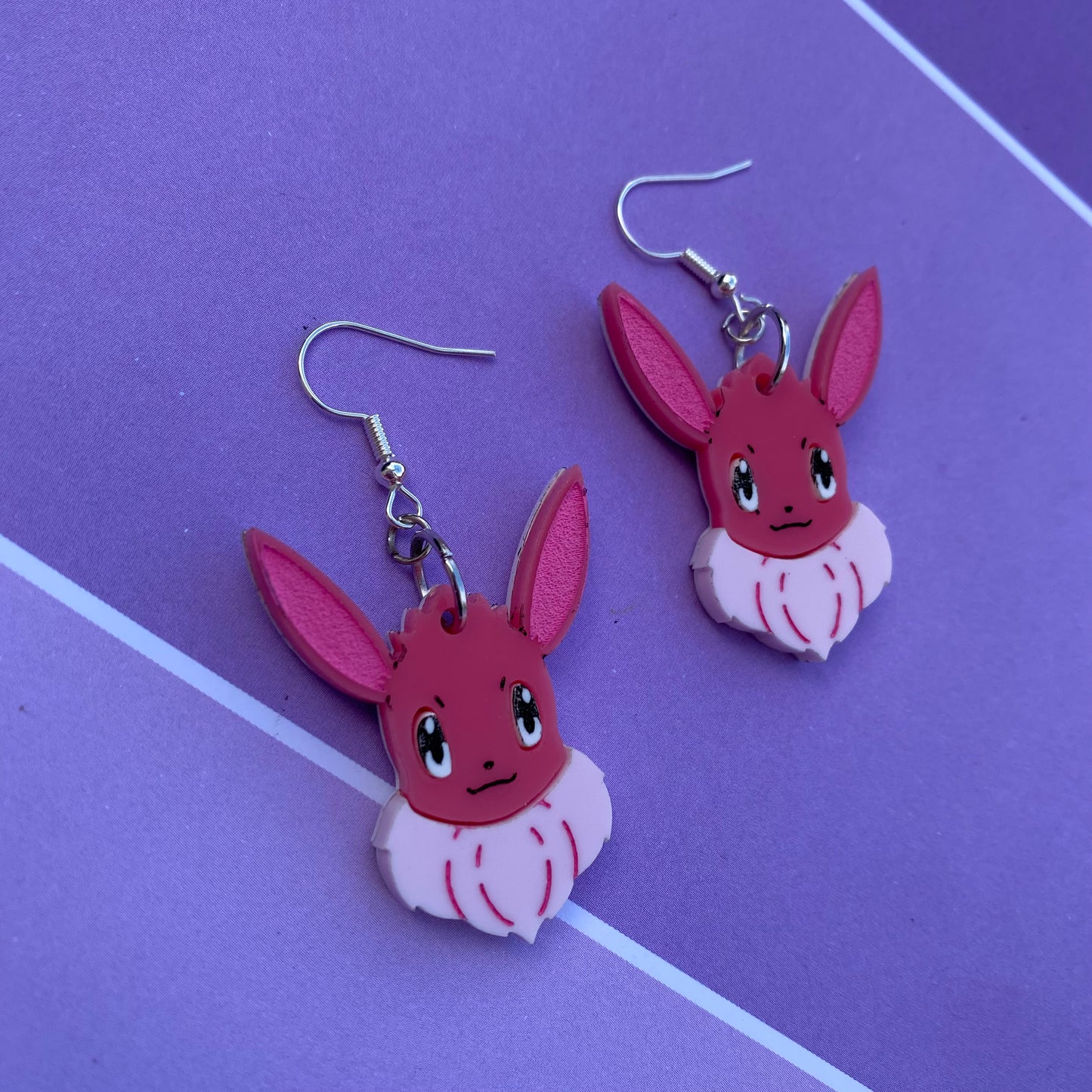 Eevee Strawberry Acrylic Earrings