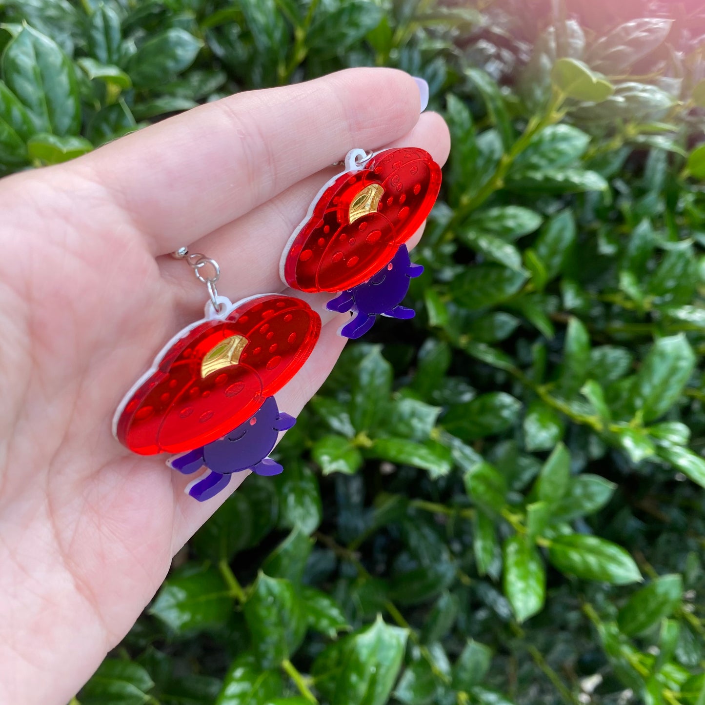 Vileplume Mirror Acrylic Earrings