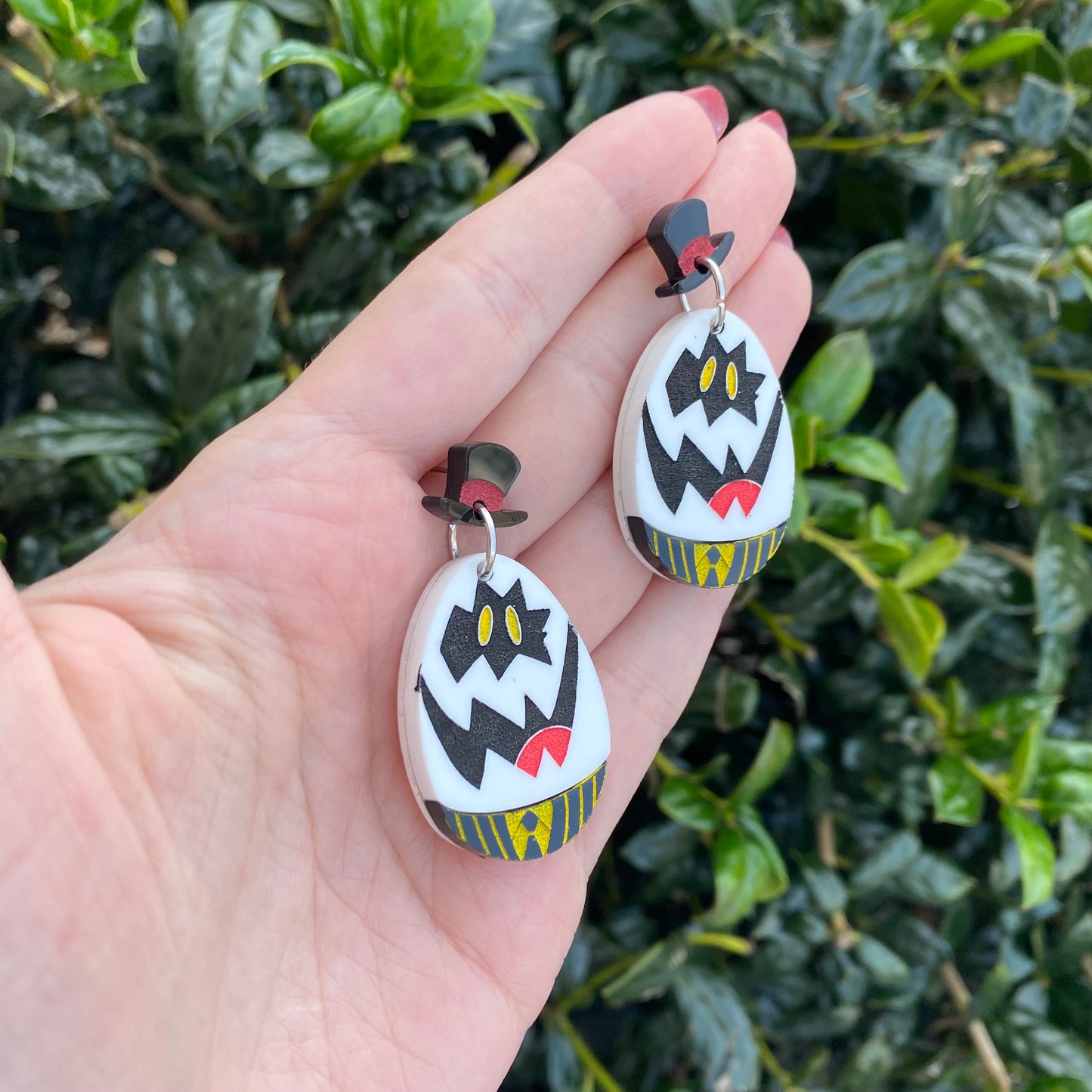 Hazbin Egg Bois Acrylic Stud Earrings