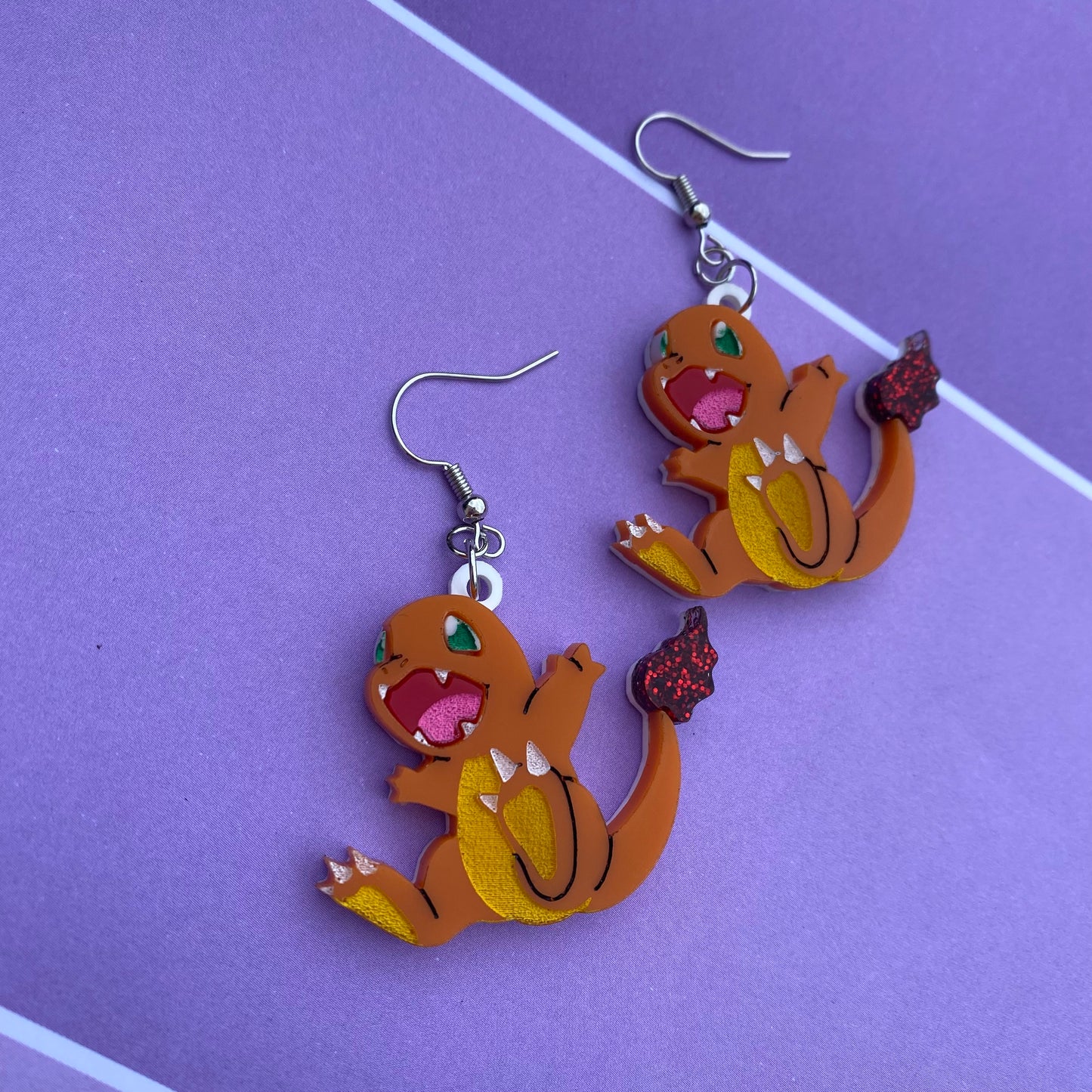 Charmander Acrylic Earrings