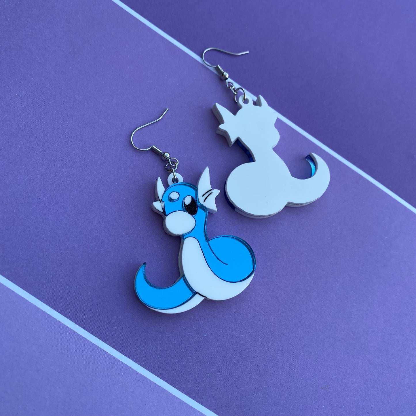 Dratini Acrylic Earrings