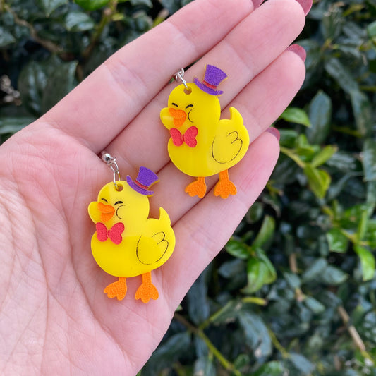 Hazbin Rubber Duck Acrylic Earrings