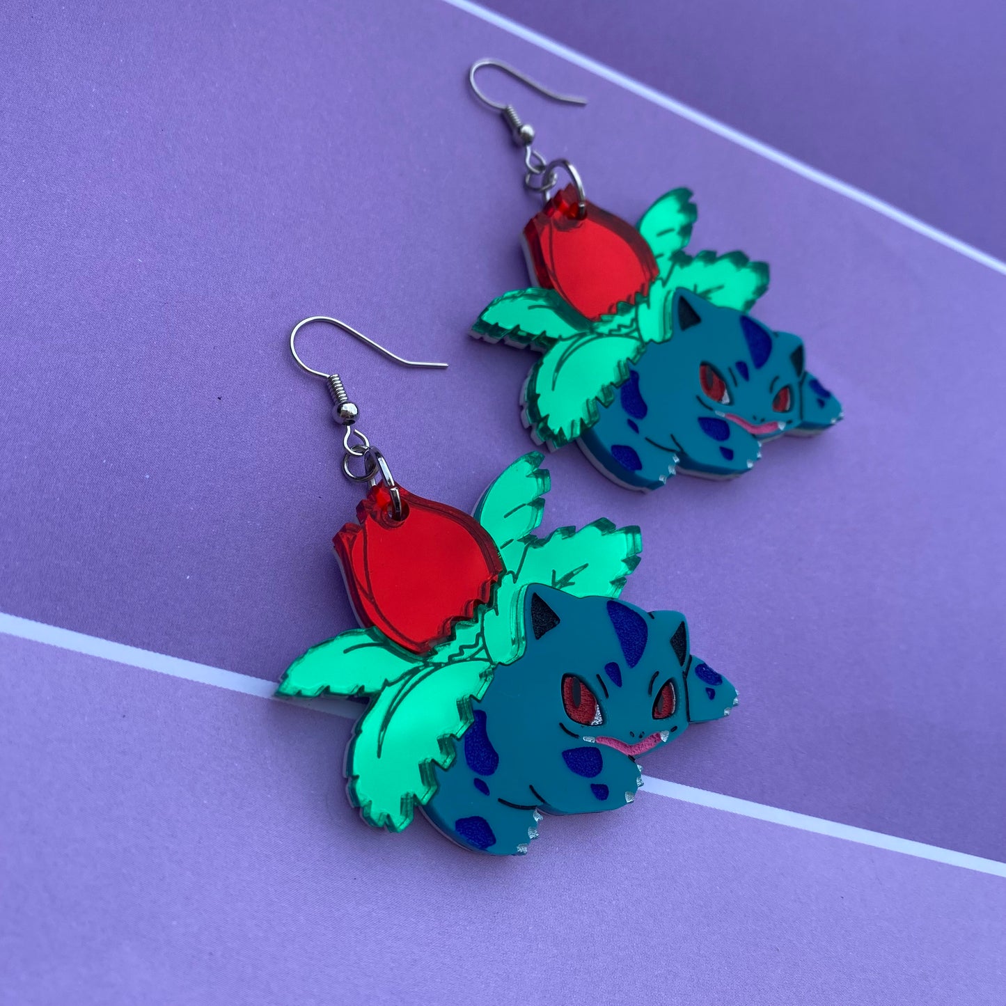 Ivysaur Acrylic Earrings