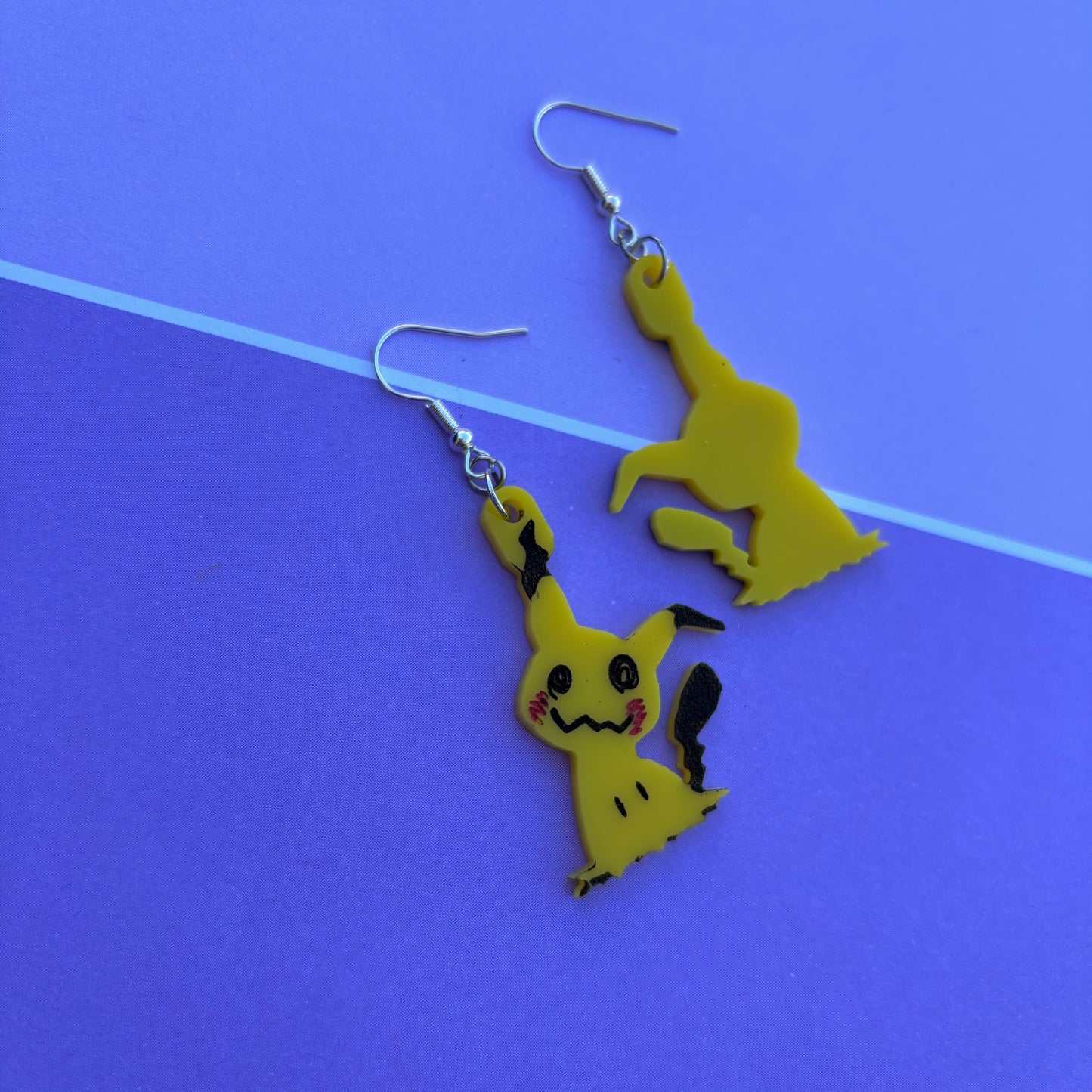 Mimikyu Yellow Acrylic Earrings