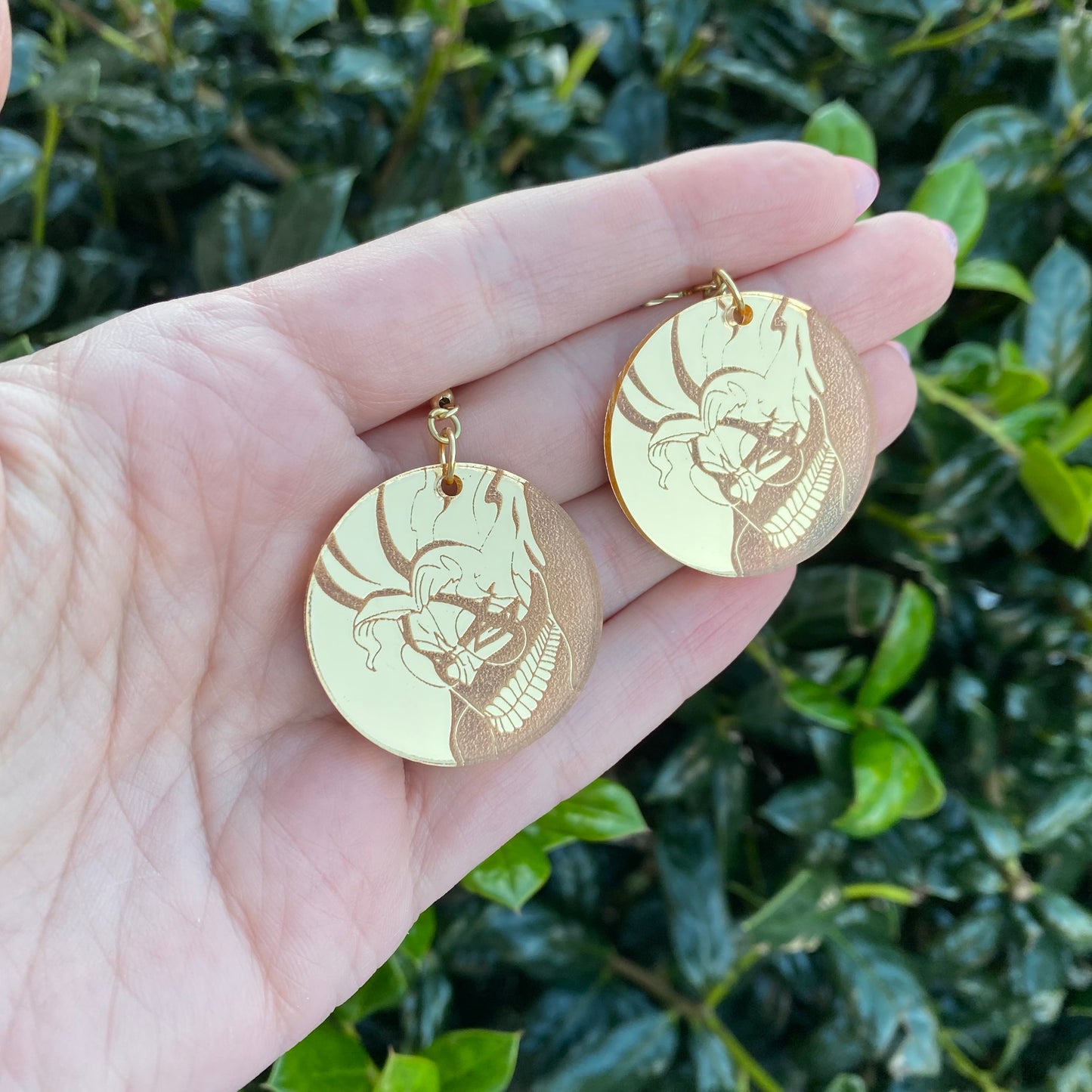 Dandadan Golden Okarun Kintama Acrylic Earrings