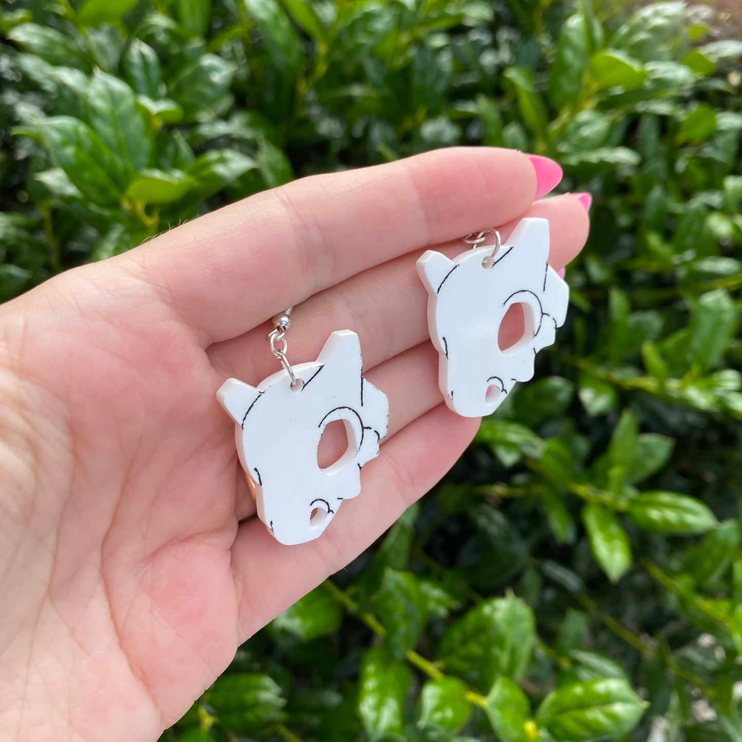 Cubone Skull Acrylic Earrings