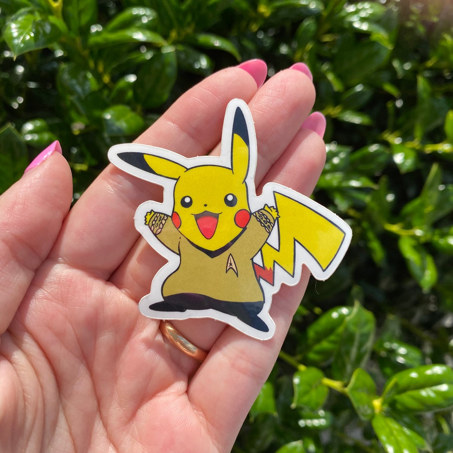 Captain Pikachu Vinyl Sticker