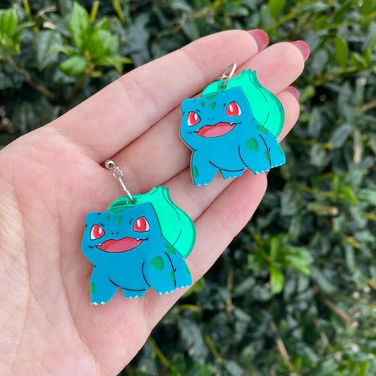 Bulbasaur Acrylic Earrings