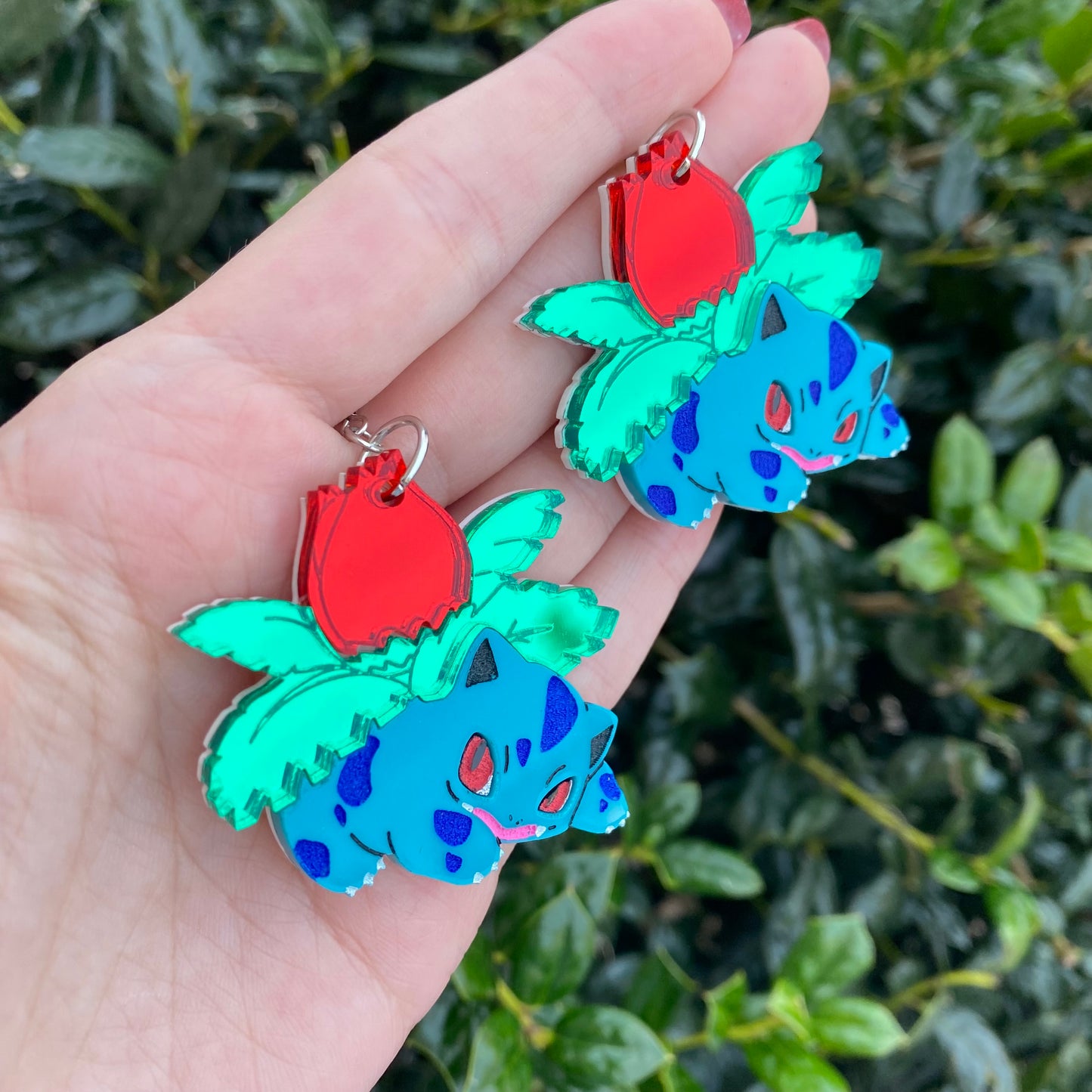 Ivysaur Acrylic Earrings