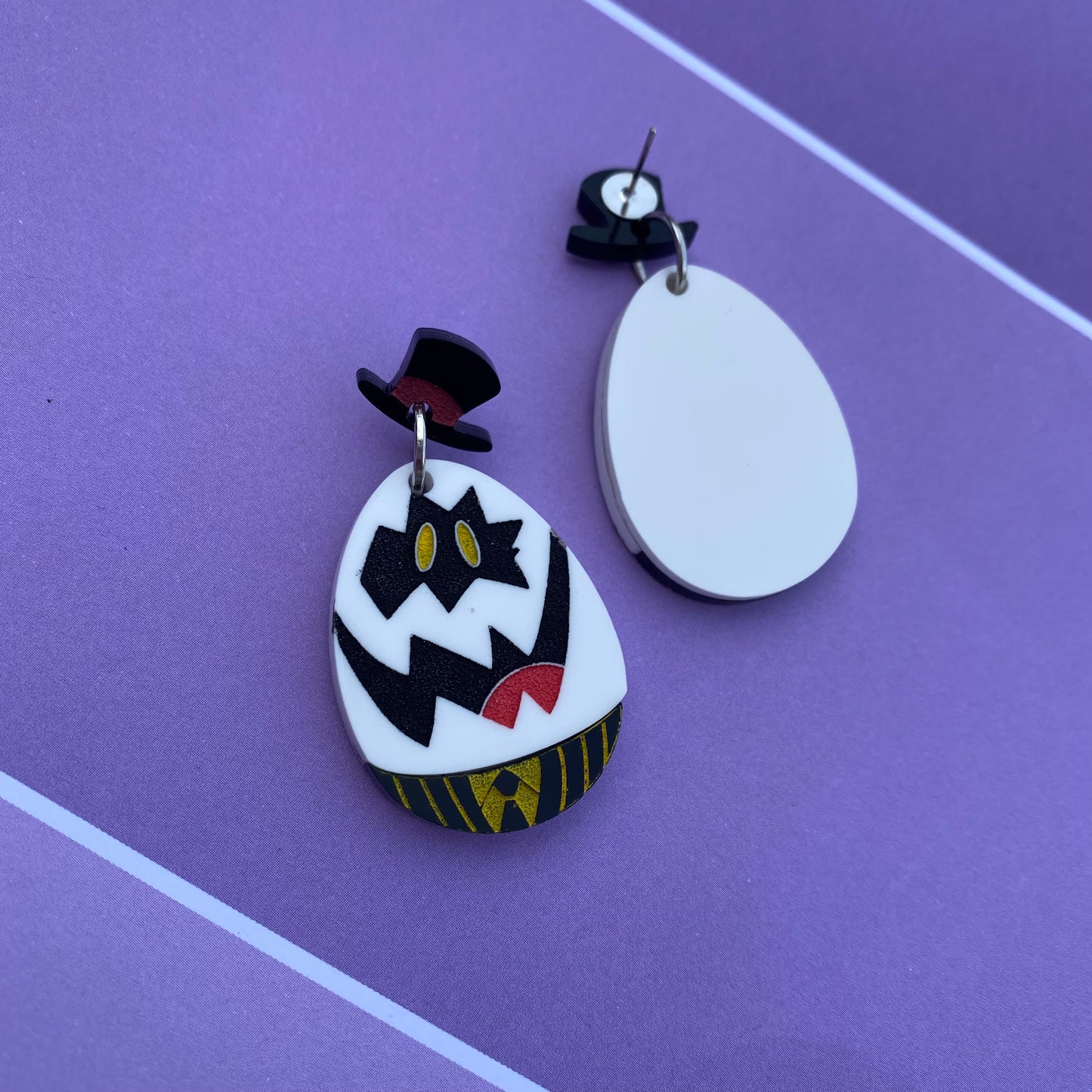 Hazbin Egg Bois Acrylic Stud Earrings