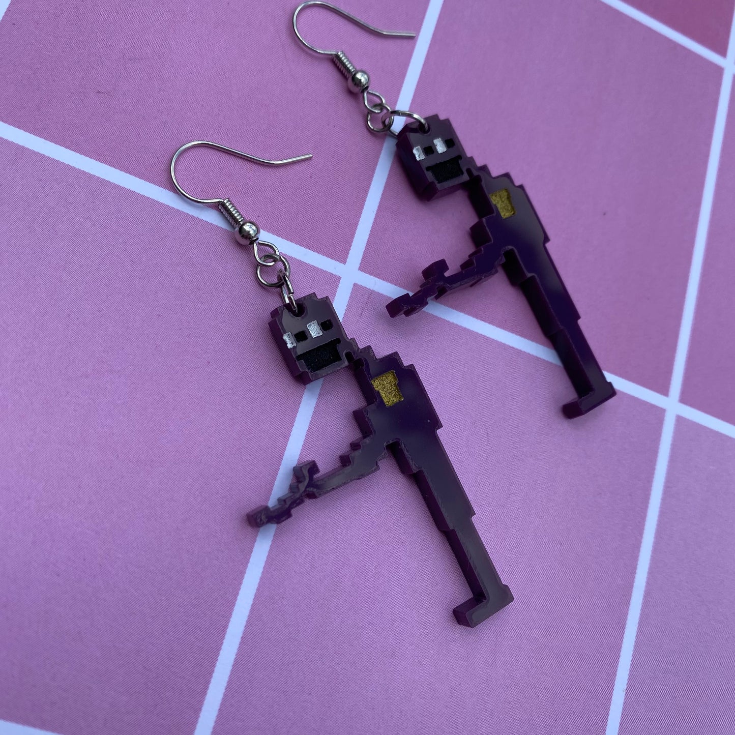 Purple Guy Acrylic Earrings