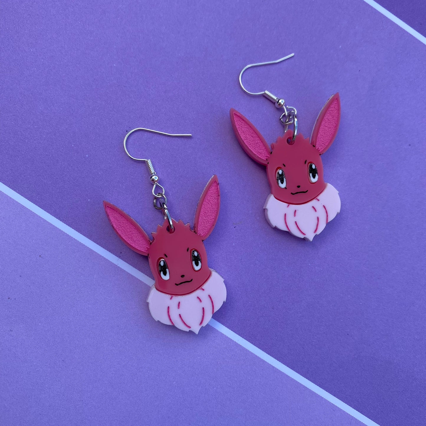 Eevee Strawberry Acrylic Earrings