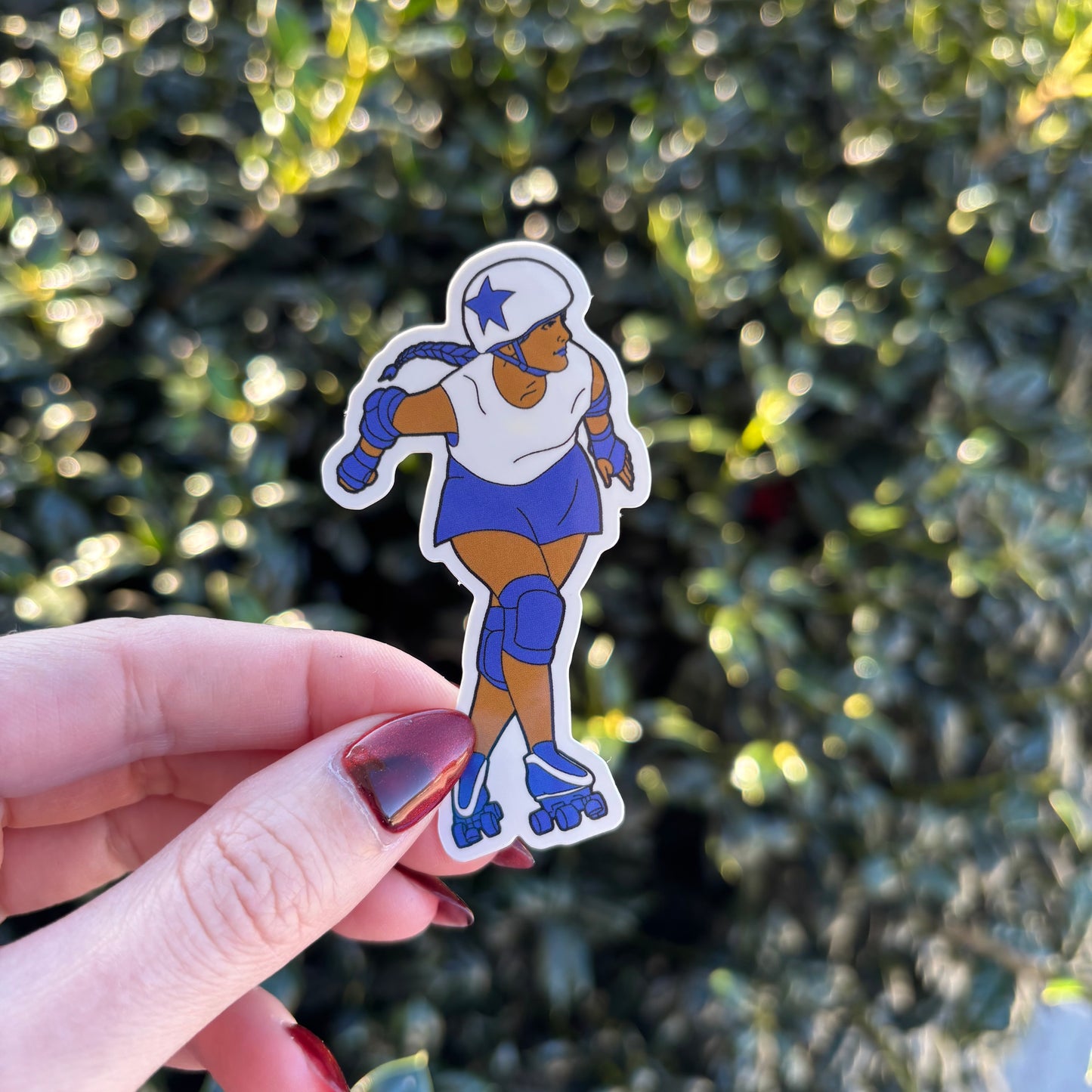 Roller Derby Jammer Rainbow 3” Vinyl Stickers