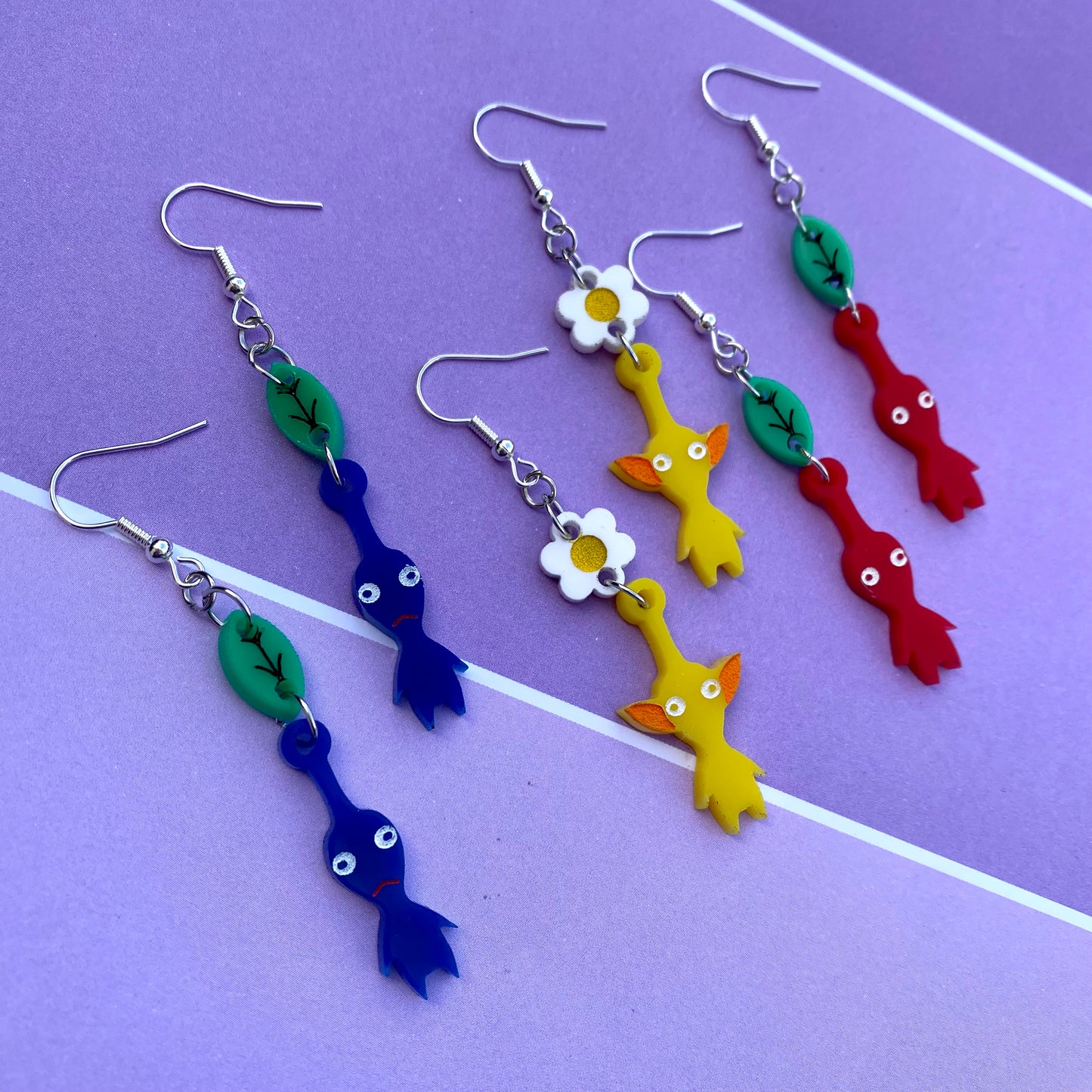 Pikmin Acrylic Earrings